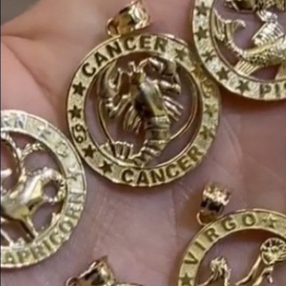 Birthmonth Horoscope Pendant Round 14k Solid Gold all months available - Picture 6 of 7